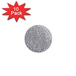 Silver Glitter Texture, Light Creative Background 1  Mini Magnet (10 pack) 