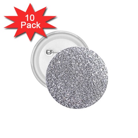 Silver Glitter Texture, Light Creative Background 1.75  Buttons (10 pack) from ArtsNow.com Front