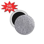 Silver Glitter Texture, Light Creative Background 1.75  Magnets (100 pack) 