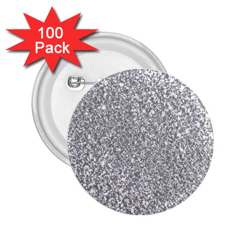 Silver Glitter Texture, Light Creative Background 2.25  Buttons (100 pack)  from ArtsNow.com Front