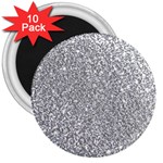 Silver Glitter Texture, Light Creative Background 3  Magnets (10 pack) 