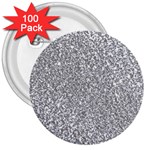 Silver Glitter Texture, Light Creative Background 3  Buttons (100 pack) 