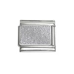 Silver Glitter Texture, Light Creative Background Italian Charm (9mm)