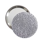 Silver Glitter Texture, Light Creative Background 2.25  Handbag Mirrors