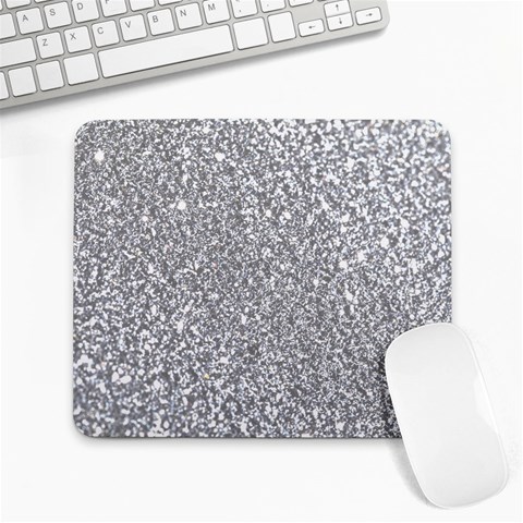 Silver Glitter Texture, Light Creative Background Large Mousepad from ArtsNow.com Front