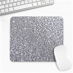 Silver Glitter Texture, Light Creative Background Large Mousepad