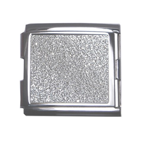 Silver Glitter Texture, Light Creative Background Mega Link Italian Charm (18mm) from ArtsNow.com Front