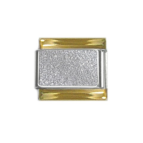 Silver Glitter Texture, Light Creative Background Gold Trim Italian Charm (9mm) from ArtsNow.com Front