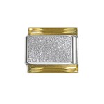 Silver Glitter Texture, Light Creative Background Gold Trim Italian Charm (9mm)