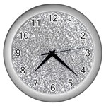 Silver Glitter Texture, Light Creative Background Wall Clock (Silver)