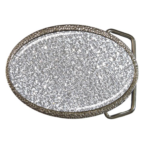 Silver Glitter Texture, Light Creative Background Belt Buckles from ArtsNow.com Front