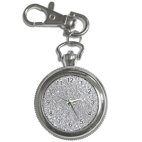 Silver Glitter Texture, Light Creative Background Key Chain Watches from ArtsNow.com Front