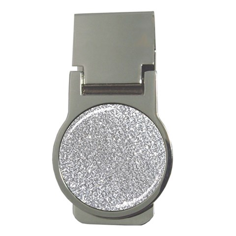 Silver Glitter Texture, Light Creative Background Money Clips (Round)  from ArtsNow.com Front