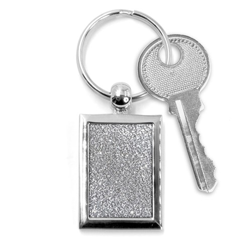 Silver Glitter Texture, Light Creative Background Key Chain (Rectangle) from ArtsNow.com Front