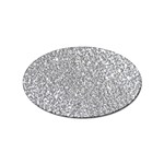 Silver Glitter Texture, Light Creative Background Sticker (Oval)