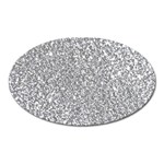 Silver Glitter Texture, Light Creative Background Oval Magnet