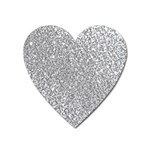 Silver Glitter Texture, Light Creative Background Heart Magnet