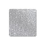 Silver Glitter Texture, Light Creative Background Square Magnet