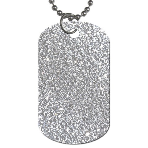 Silver Glitter Texture, Light Creative Background Dog Tag (One Side) from ArtsNow.com Front