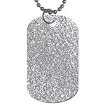 Silver Glitter Texture, Light Creative Background Dog Tag (One Side)