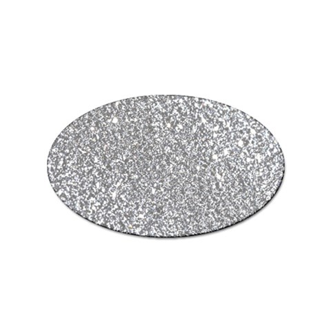 Silver Glitter Texture, Light Creative Background Sticker Oval (100 pack) from ArtsNow.com Front