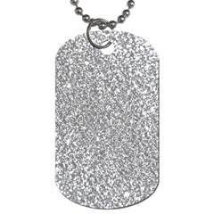 Silver Glitter Texture, Light Creative Background Dog Tag (Two Sides) from ArtsNow.com Back