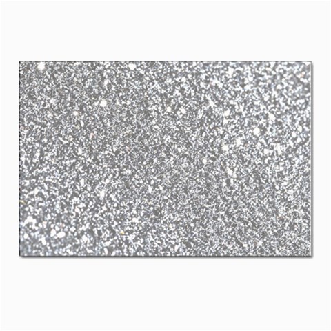 Silver Glitter Texture, Light Creative Background Postcard 4 x 6  (Pkg of 10) from ArtsNow.com Front