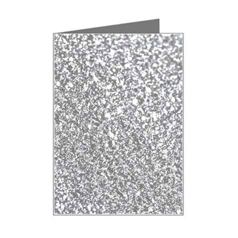 Silver Glitter Texture, Light Creative Background Mini Greeting Card from ArtsNow.com Left