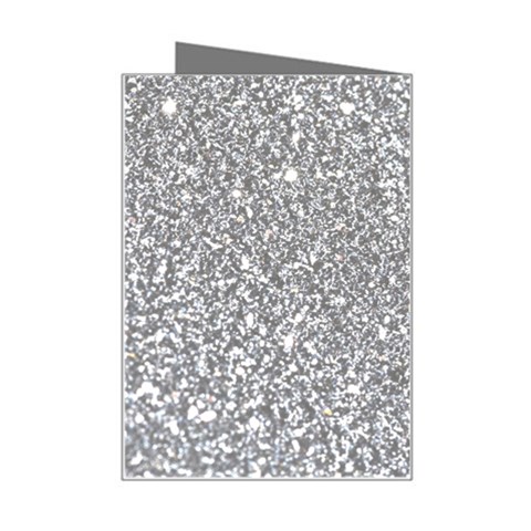 Silver Glitter Texture, Light Creative Background Mini Greeting Card from ArtsNow.com Right