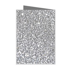 Silver Glitter Texture, Light Creative Background Mini Greeting Card from ArtsNow.com Right