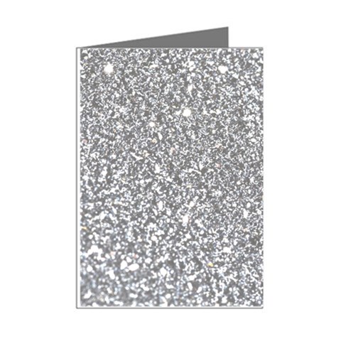 Silver Glitter Texture, Light Creative Background Mini Greeting Cards (Pkg of 8) from ArtsNow.com Right