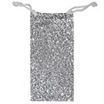 Silver Glitter Texture, Light Creative Background Jewelry Bag