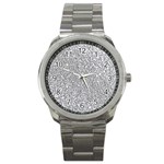 Silver Glitter Texture, Light Creative Background Sport Metal Watch