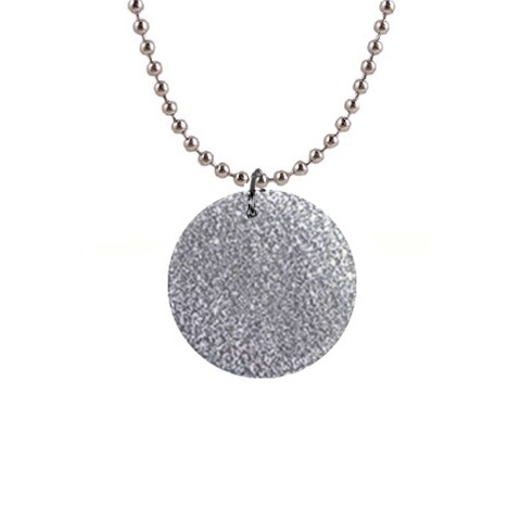 Silver Glitter Texture, Light Creative Background 1  Button Necklace from ArtsNow.com Front