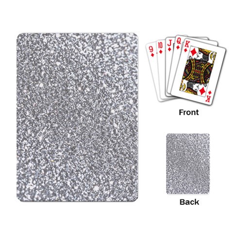 Silver Glitter Texture, Light Creative Background Playing Cards Single Design (Rectangle) from ArtsNow.com Back