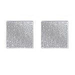 Silver Glitter Texture, Light Creative Background Cufflinks (Square)