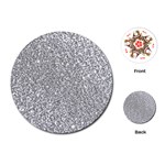 Silver Glitter Texture, Light Creative Background Playing Cards Single Design (Round)