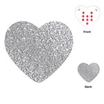 Silver Glitter Texture, Light Creative Background Playing Cards Single Design (Heart)