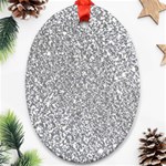 Silver Glitter Texture, Light Creative Background Oval Ornament (Two Sides)