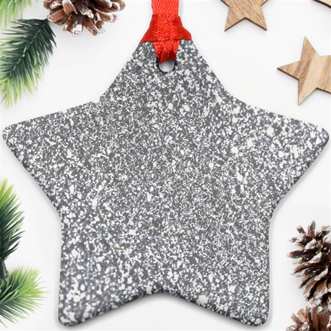 Silver Glitter Texture, Light Creative Background Star Ornament (Two Sides) from ArtsNow.com Front