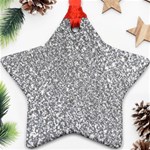 Silver Glitter Texture, Light Creative Background Star Ornament (Two Sides)