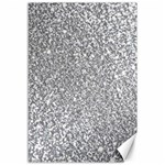 Silver Glitter Texture, Light Creative Background Canvas 12  x 18 