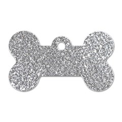 Silver Glitter Texture, Light Creative Background Dog Tag Bone (Two Sides) from ArtsNow.com Front