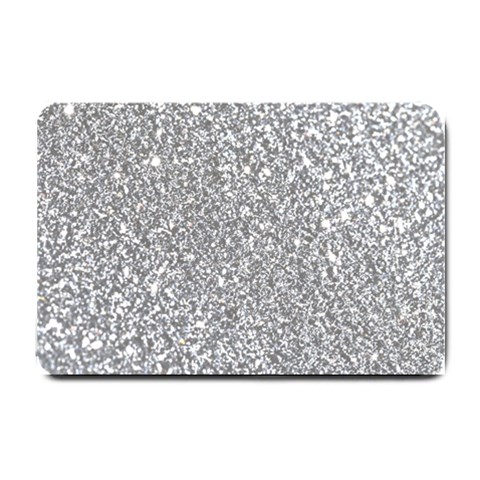 Silver Glitter Texture, Light Creative Background Small Doormat from ArtsNow.com 24 x16  Door Mat