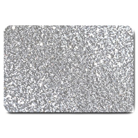 Silver Glitter Texture, Light Creative Background Large Doormat from ArtsNow.com 30 x20  Door Mat