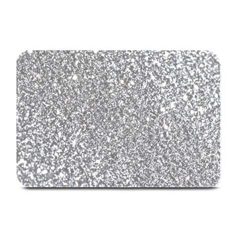 Silver Glitter Texture, Light Creative Background Plate Mats from ArtsNow.com 18 x12  Plate Mat