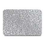 Silver Glitter Texture, Light Creative Background Plate Mats