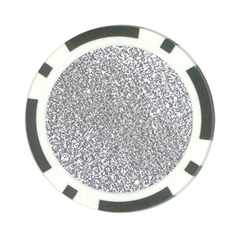 Silver Glitter Texture, Light Creative Background Poker Chip Card Guard from ArtsNow.com Front