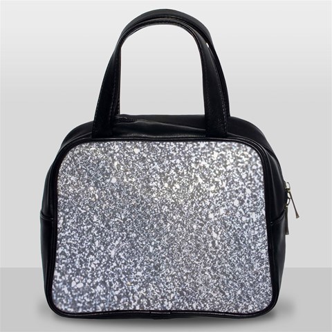 Silver Glitter Texture, Light Creative Background Classic Handbag (Two Sides) from ArtsNow.com Front