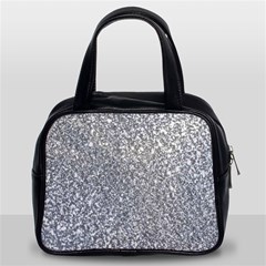 Silver Glitter Texture, Light Creative Background Classic Handbag (Two Sides) from ArtsNow.com Front